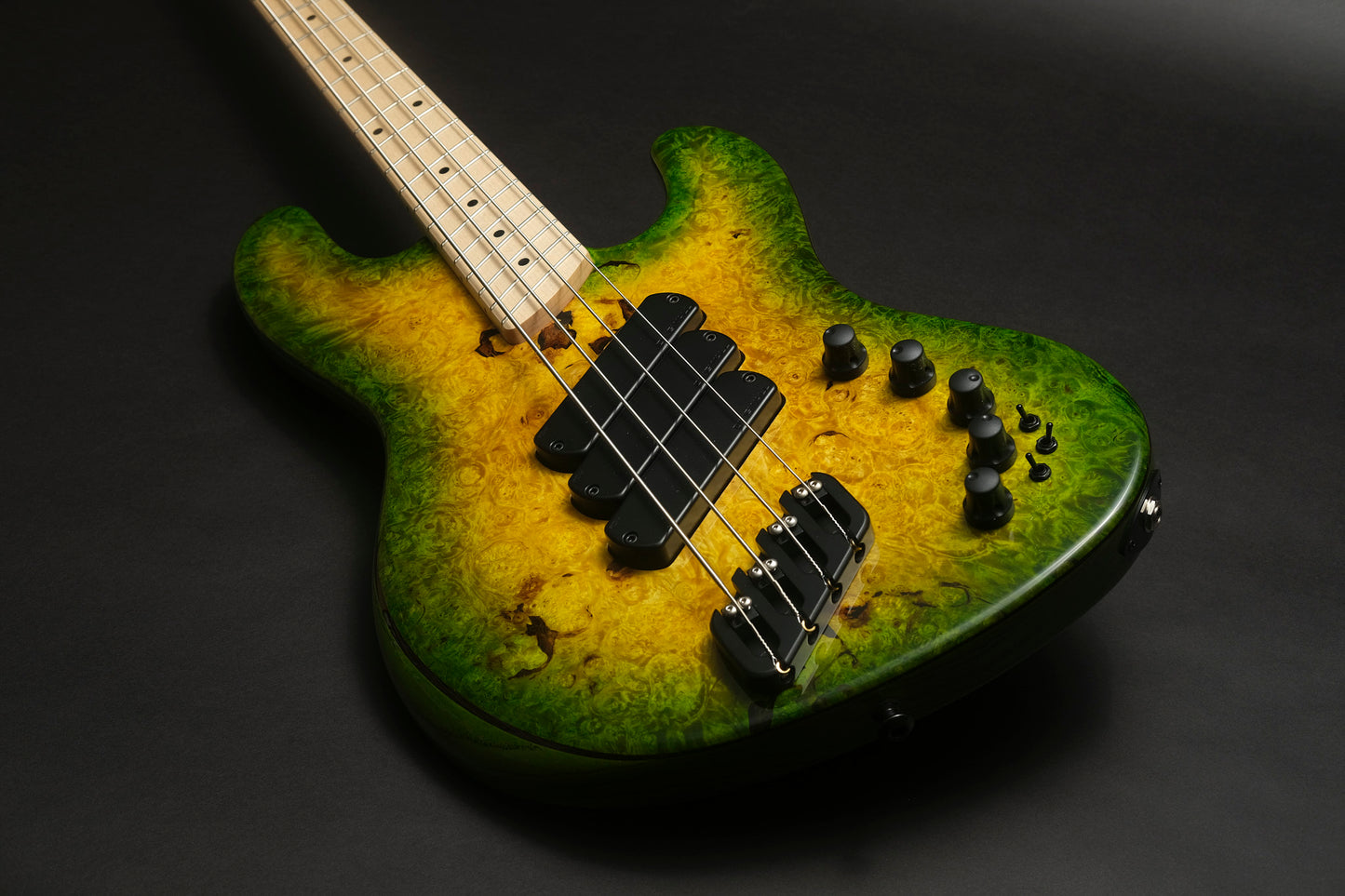 Dingwall Super Jazz 4 - Yellow to Green Reverse Burst