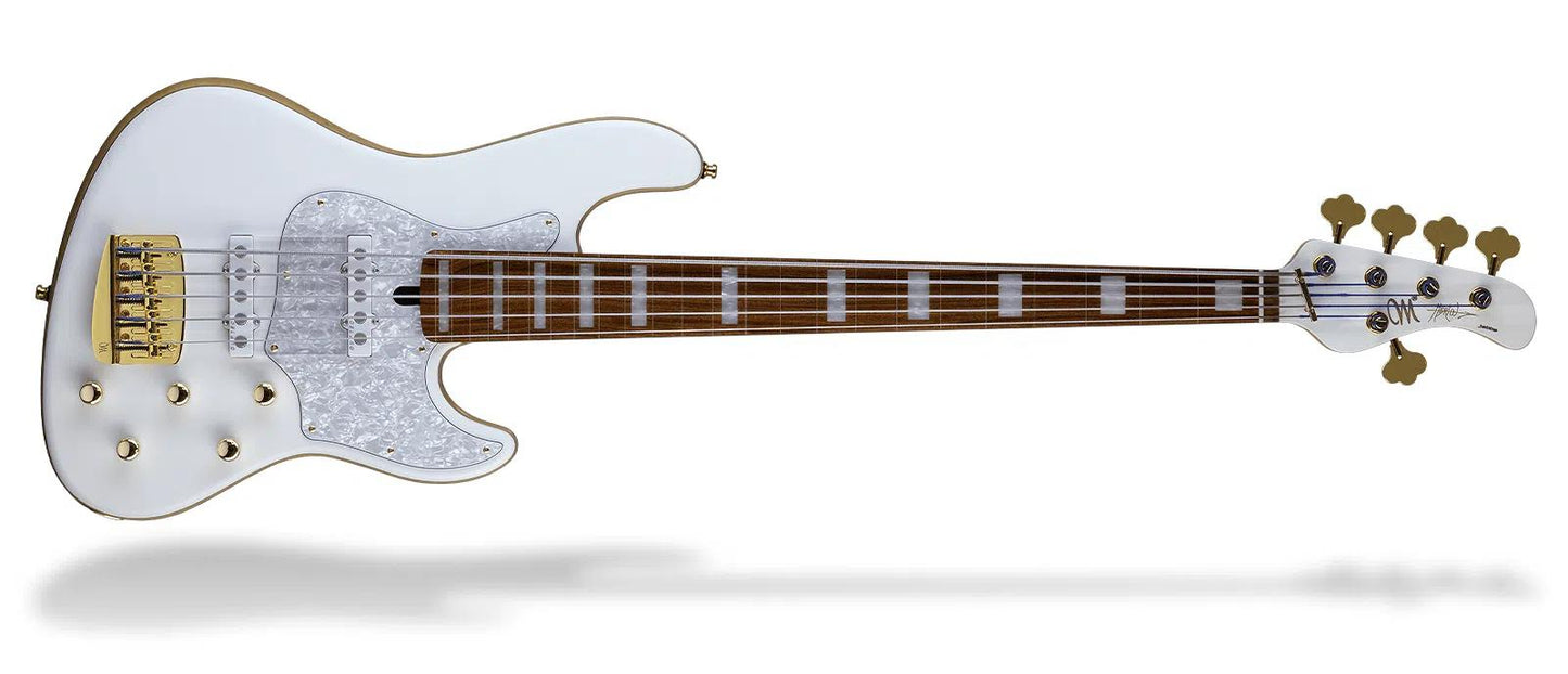 Mayones Jabba HF 5 Fretless 2026 - Monolith white PREORDER