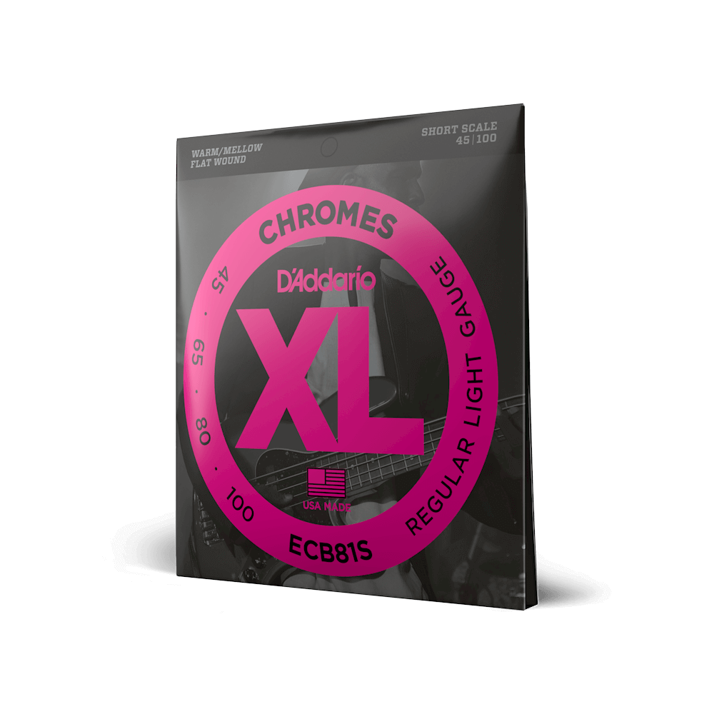 D'Addario ECB81S Chromes Bass, Light, 45-100, Short Scale