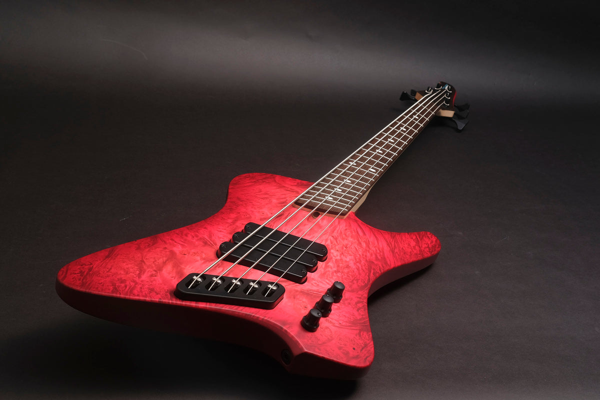 Costum Roc Dingwall Custom D Roc 5 Transparent Red - Stunning Sound - Bass Freaks