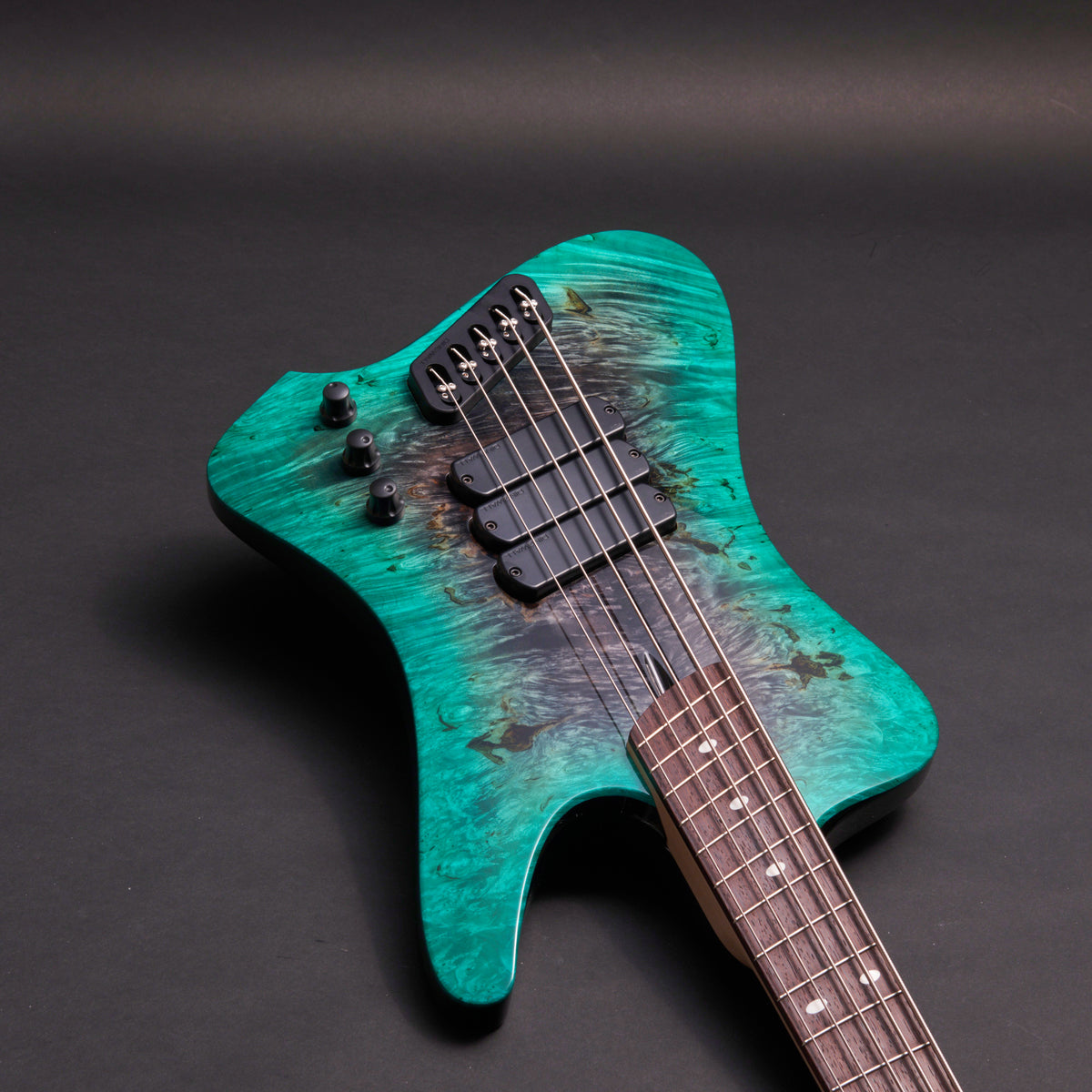 Dingwall D-Roc Custom 5 - Gartok's Dices Turquoise to Black Gloss
