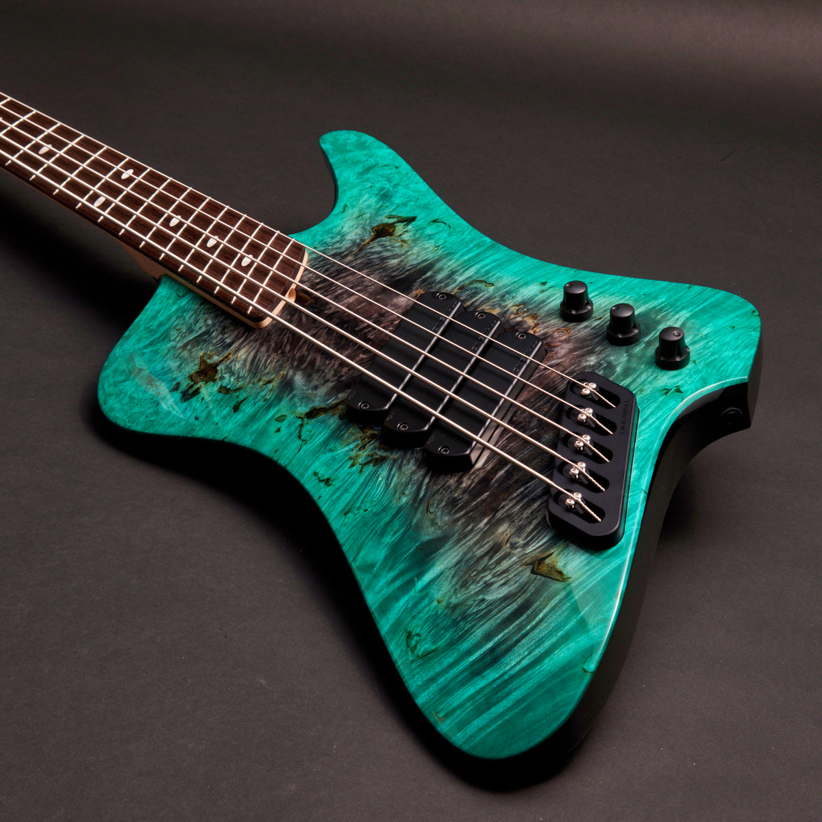 Dingwall D-Roc Custom 5 - Gartok's Dices Turquoise to Black Gloss