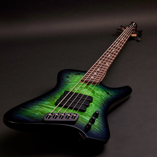 Dingwall D-Roc Custom 5 Magdar Kellen Blue to Green Gloss 5-string bass at Bass Freaks