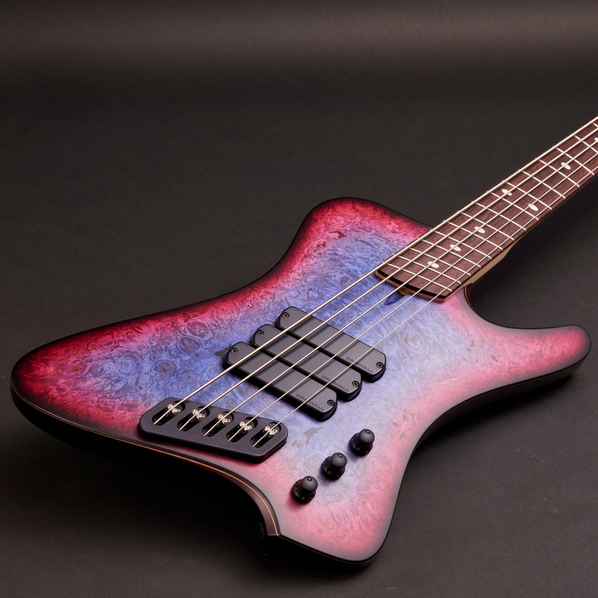 Dingwall D-Roc Custom 5 Zithaï Empire Blue to Red Burst 5-string bass at Bass Freaks