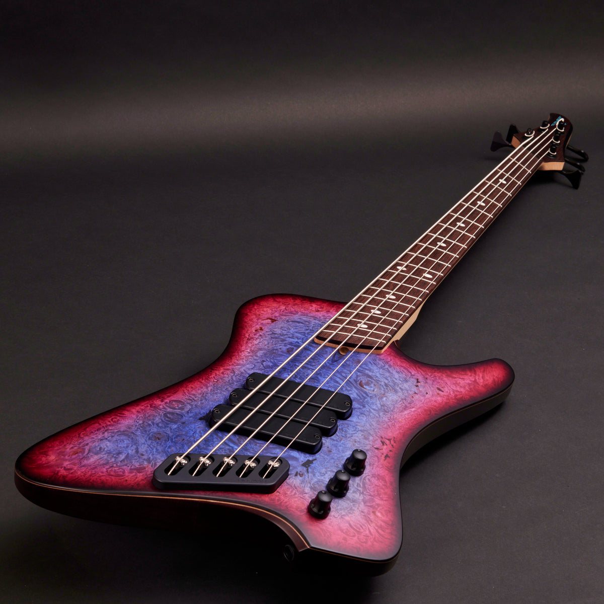 Dingwall D-Roc Custom 5 Zithaï Empire Blue to Red Burst 5-string bass at Bass Freaks