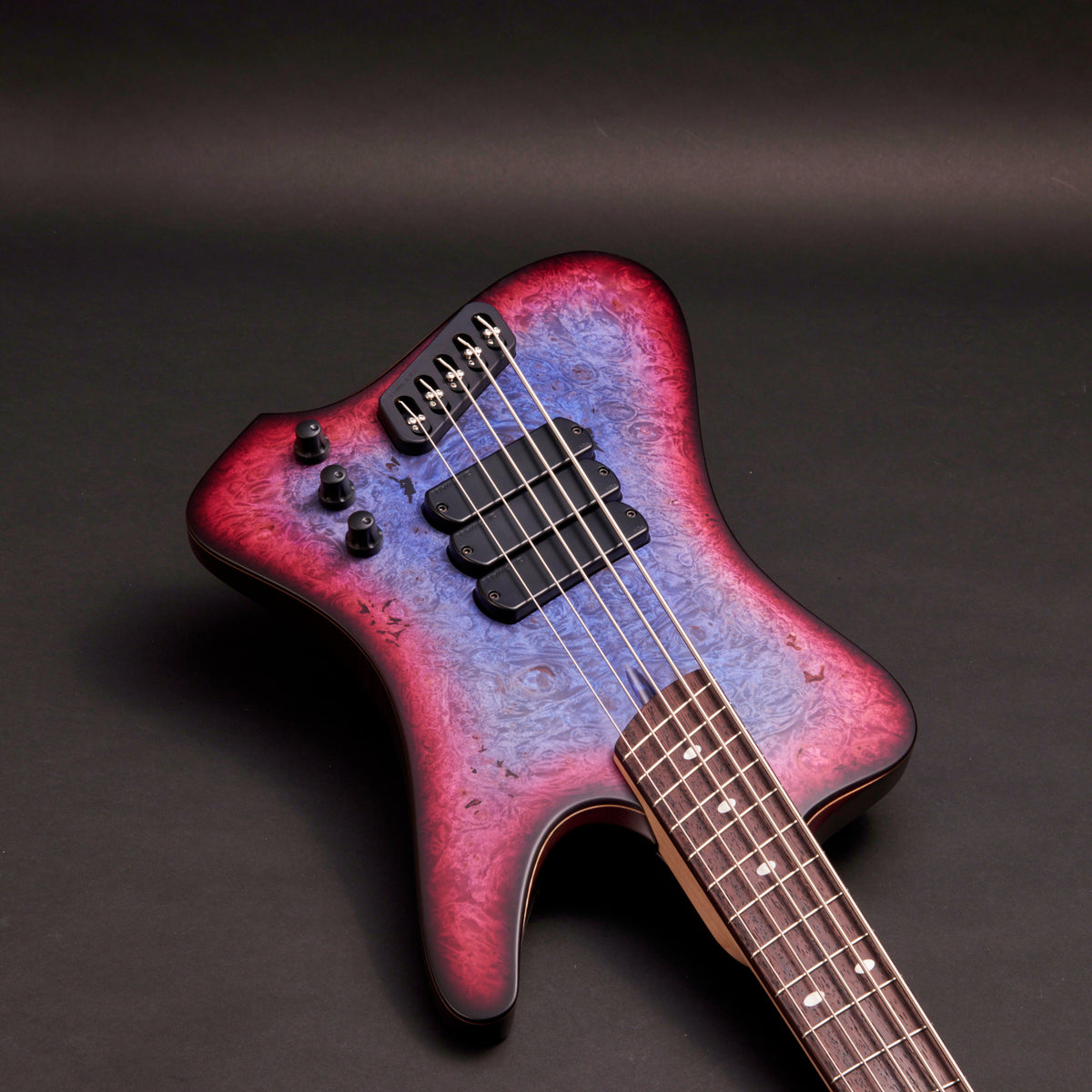 Dingwall D-Roc Custom 5 Zithaï Empire Blue to Red Burst 5-string bass at Bass Freaks