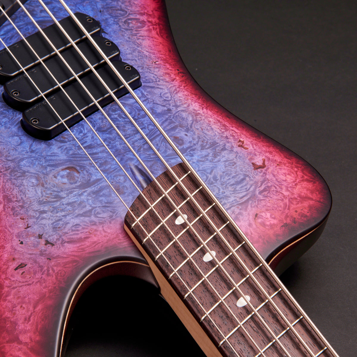 Dingwall D-Roc Custom 5 Zithaï Empire Blue to Red Burst 5-string bass at Bass Freaks