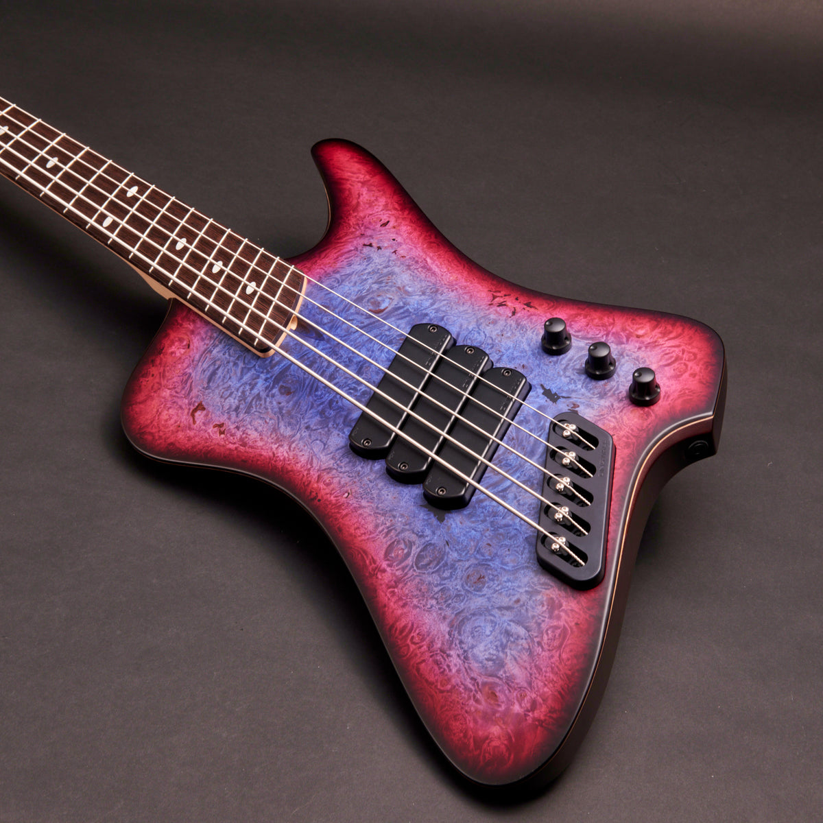 Dingwall D-Roc Custom 5 Zithaï Empire Blue to Red Burst 5-string bass at Bass Freaks