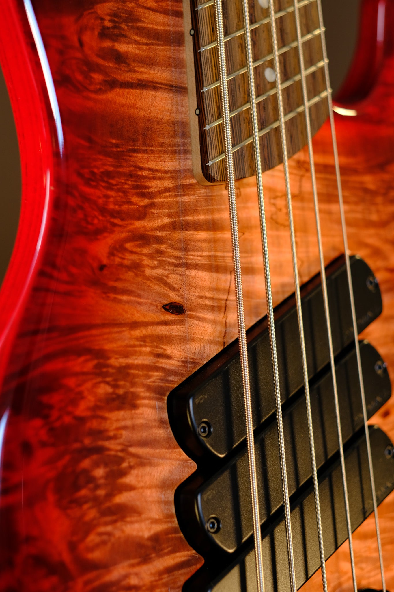 Dingwall Guitars Super Jazz 5 'Natural to Blood red'