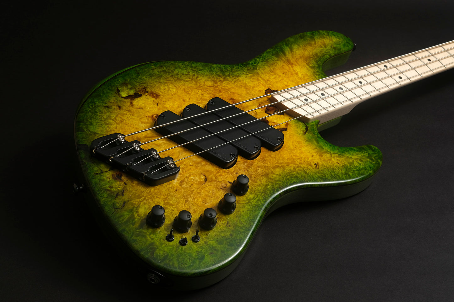 Dingwall Super Jazz 4 - Yellow to Green Reverse Burst