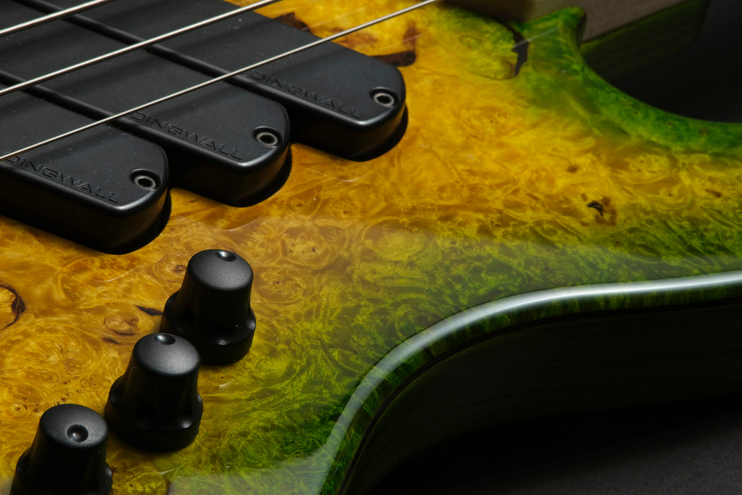 Dingwall Super Jazz 4 - Yellow to Green Reverse Burst