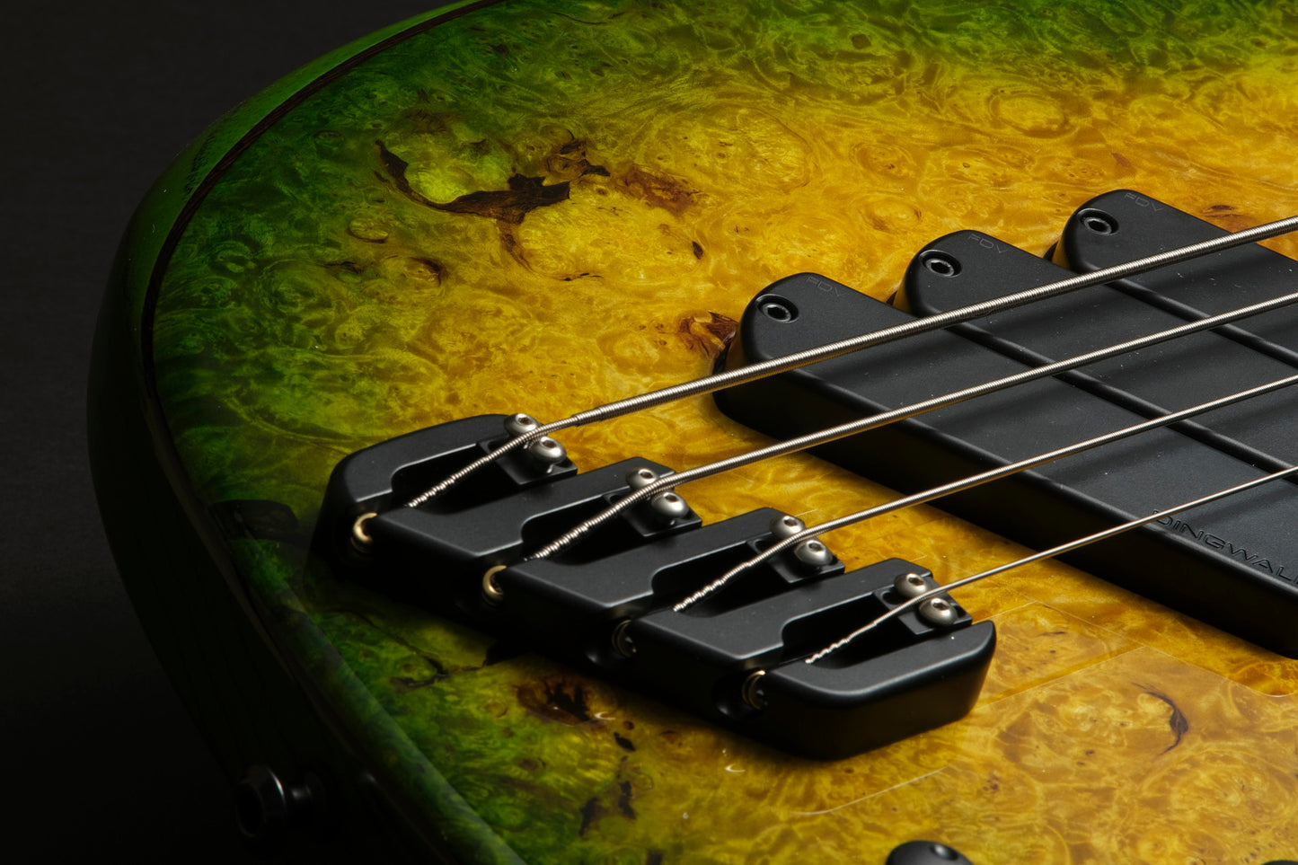 Dingwall Super Jazz 4 - Yellow to Green Reverse Burst