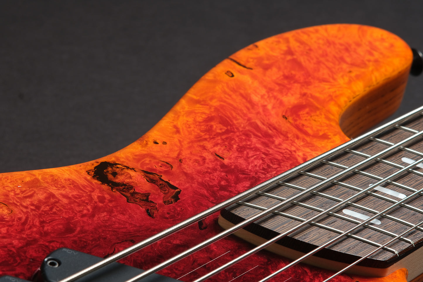 Dingwall Super Jazz 5 - Vampire Red to Solar Orange