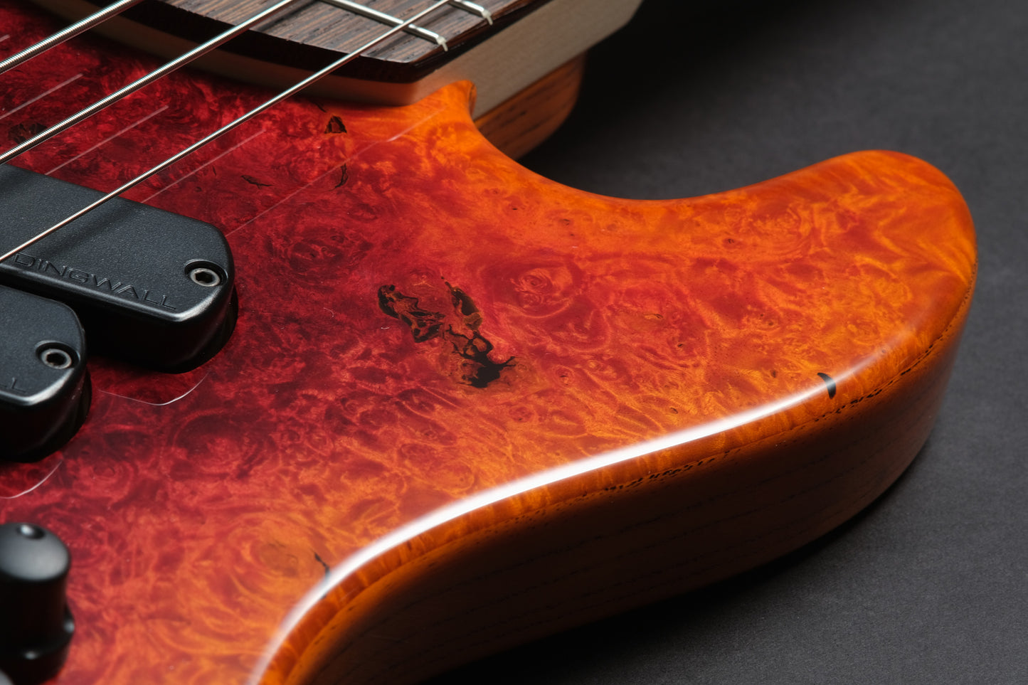 Dingwall Super Jazz 5 - Vampire Red to Solar Orange