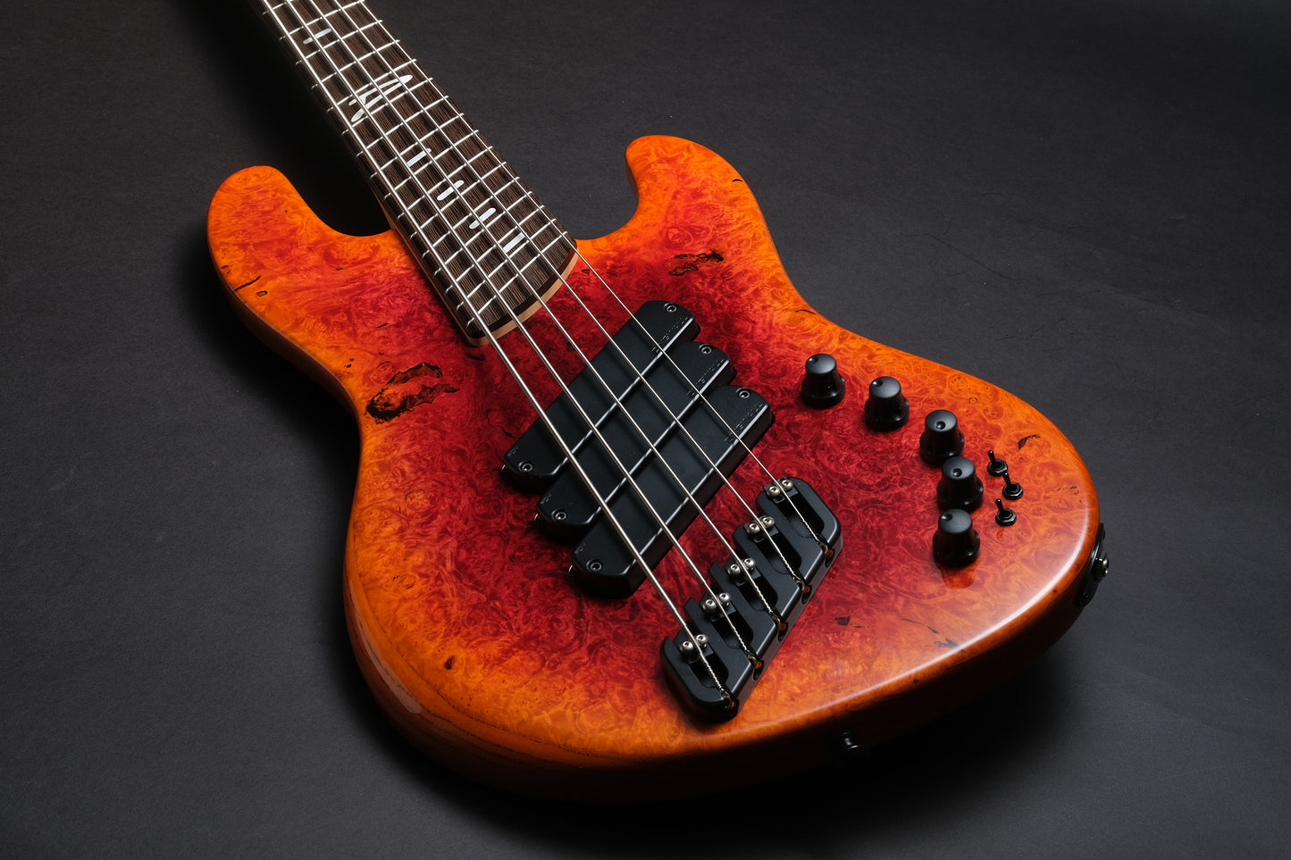 Dingwall Super Jazz 5 - Vampire Red to Solar Orange