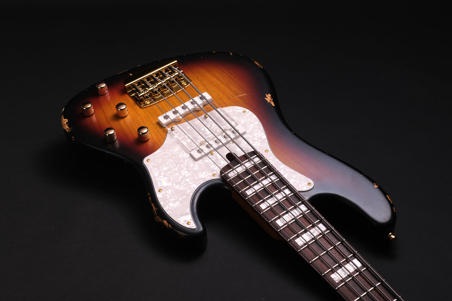 Mayones Jabba HF Aged Sunburst 5 - Transparent Sun-Burst Nitro Aged