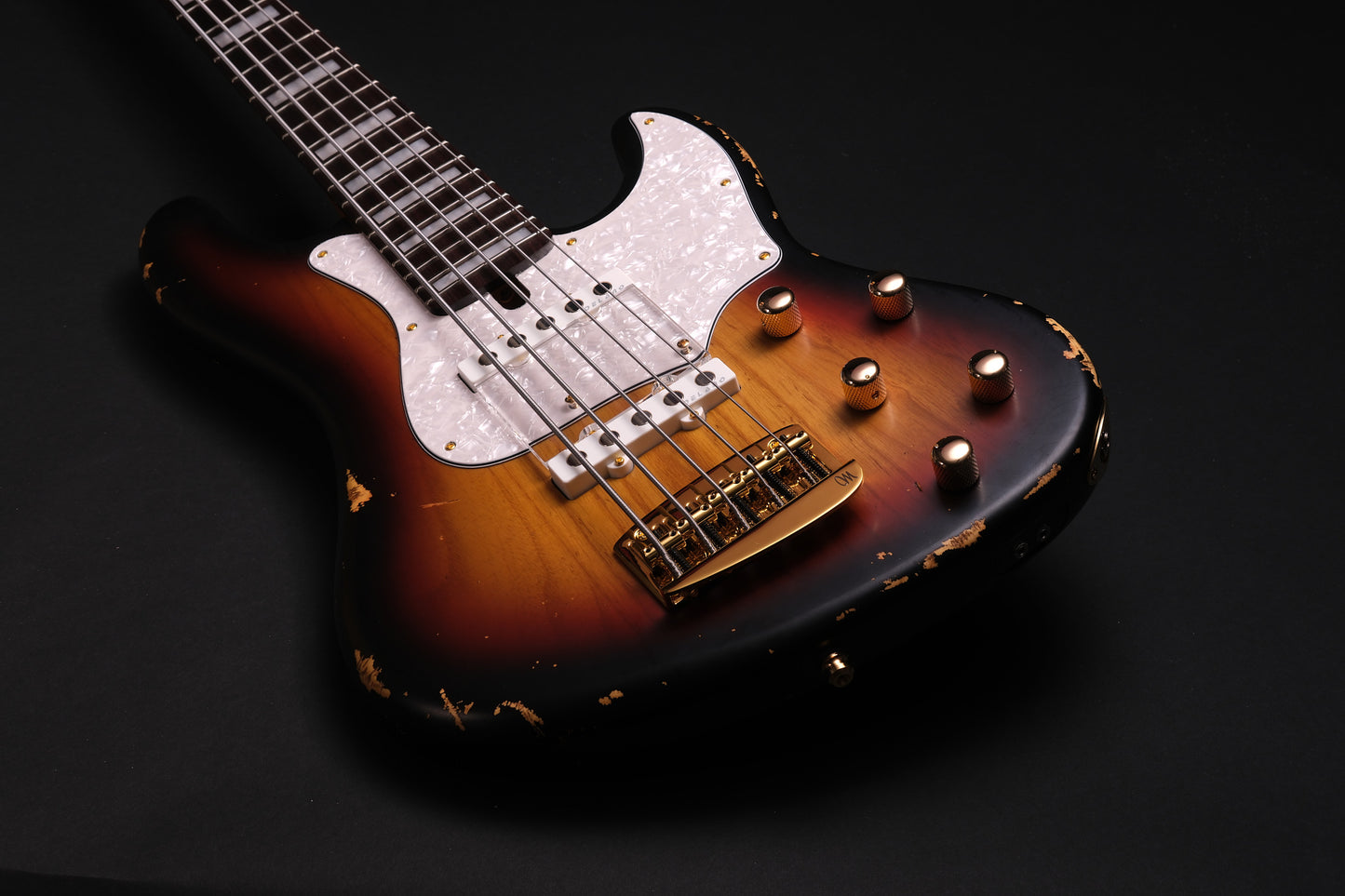Mayones Jabba HF Aged Sunburst 5 - Transparent Sun-Burst Nitro Aged