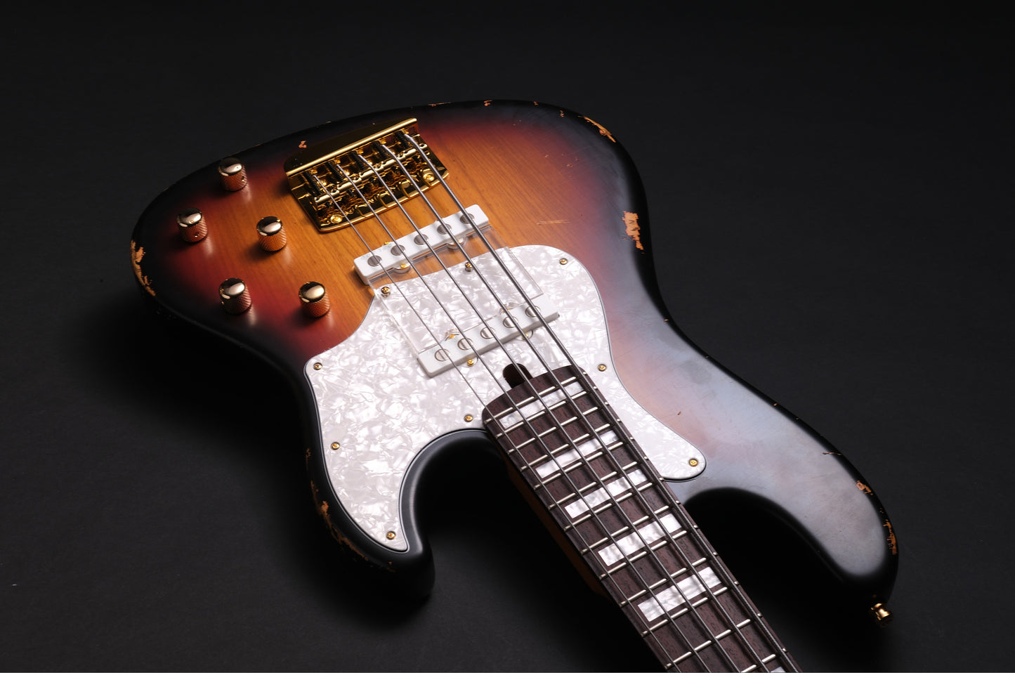 Mayones Jabba HF Aged Sunburst 5 - Transparent Sun-Burst Nitro Aged