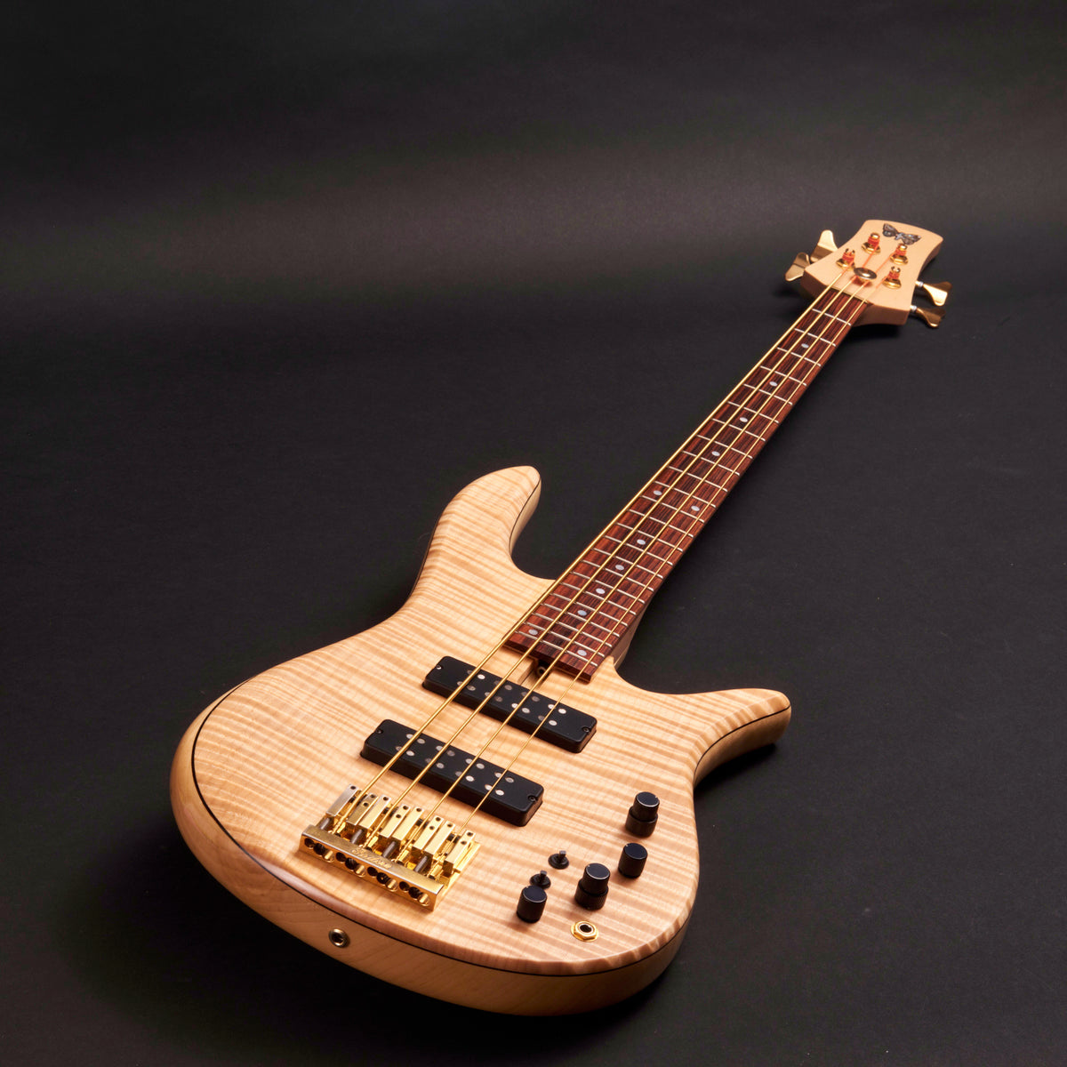 Fodera Monarch 4 Standard 2014 Two-Tone Flame Maple, basso elettrico 4 corde usato da Bass Freaks