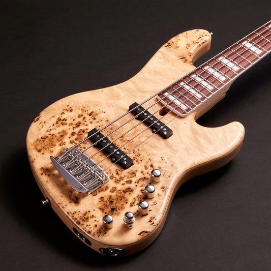 Mayones Jabba Custom 5 JJ Eye Poplar Trans Natural Gloss 5-string bass at Bass Freaks