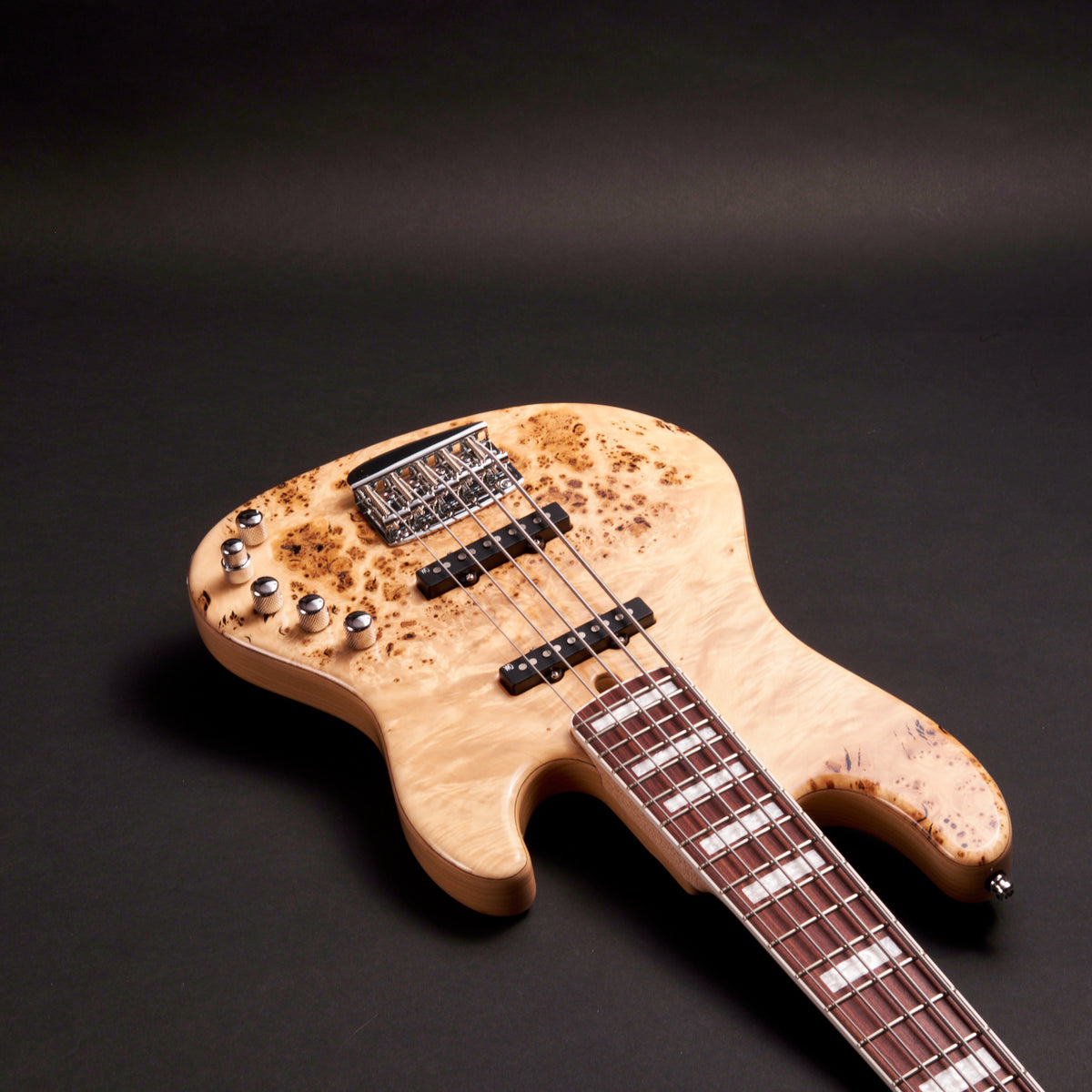 Mayones Jabba Custom 5 JJ Eye Poplar Trans Natural Gloss 5-string bass at Bass Freaks