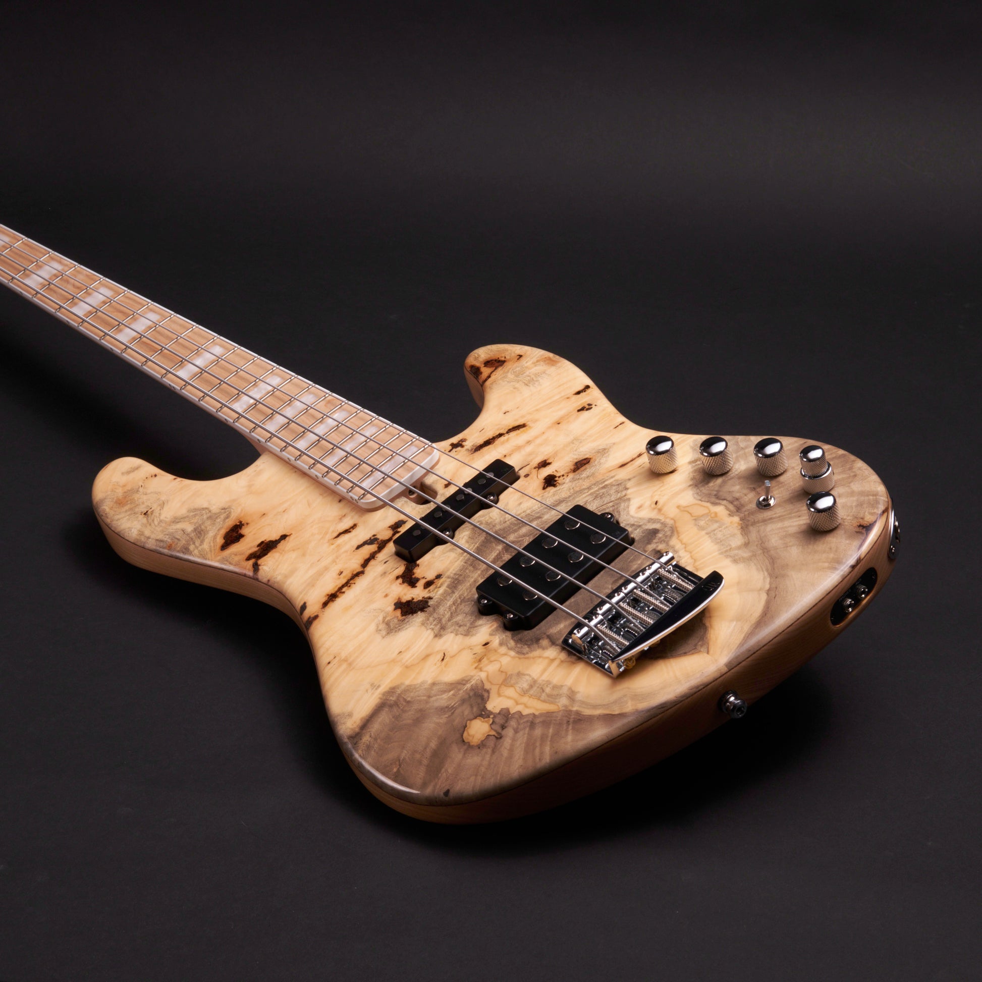 Mayones Jabba Custom BB 4 - Trans Natural, Mayones Bigfoot bass bridge in chrome