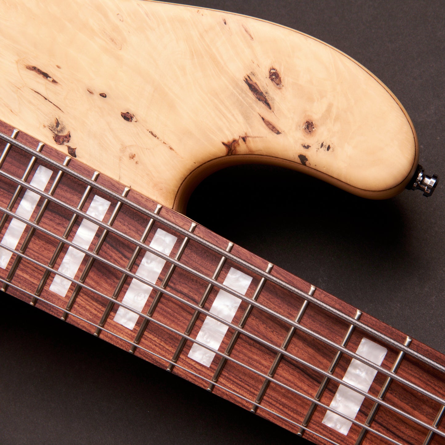 Mayones Jabba Custom BB 5 JJ - Trans Natural Satine, Mayones Bigfoot 519 bridge in chrome