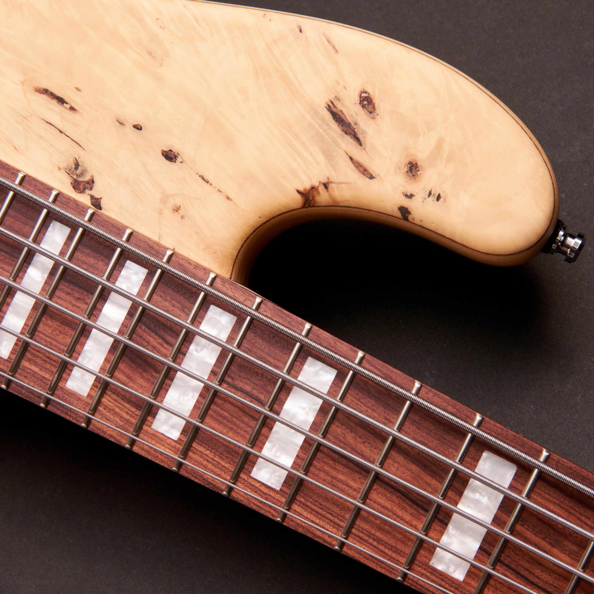 Mayones Jabba Custom BB 5 JJ - Trans Natural Satine, Mayones Bigfoot 519 bridge in chrome