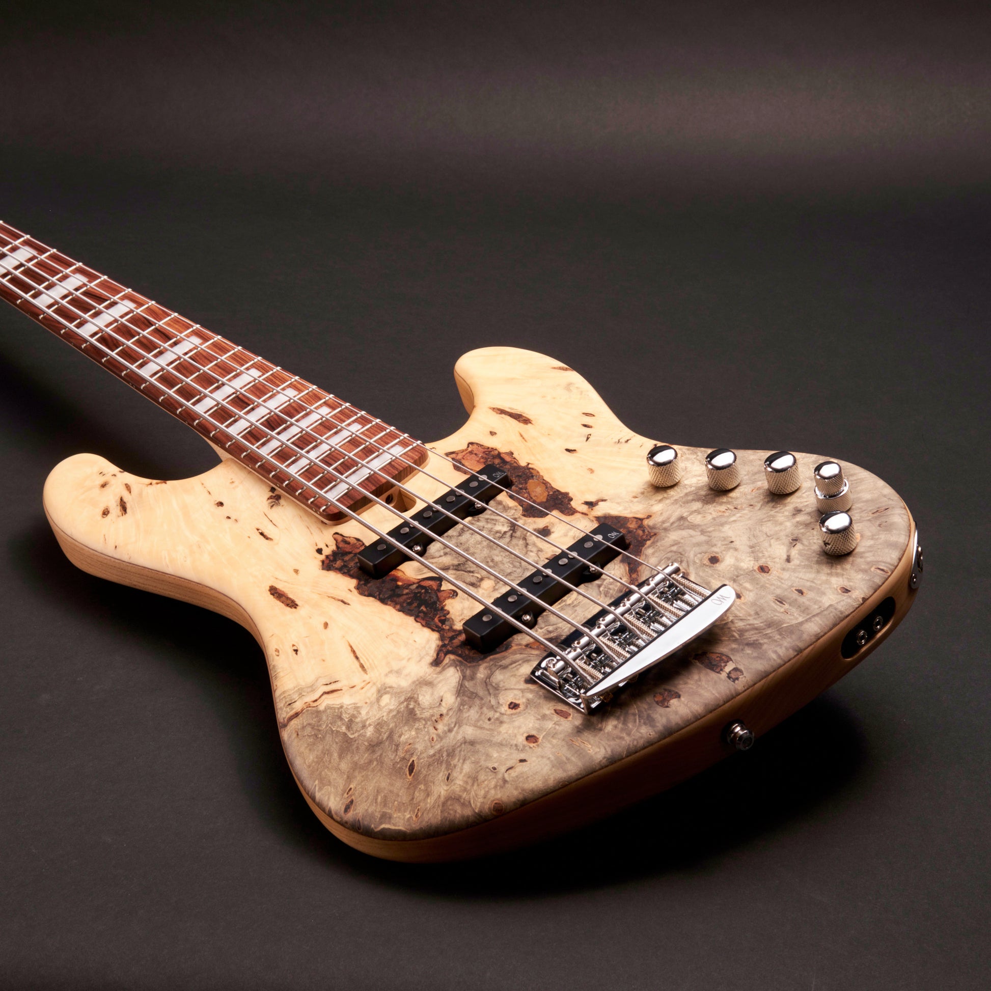 Mayones Jabba Custom BB 5 JJ - Trans Natural Satine, 5-string bass at Bass Freaks