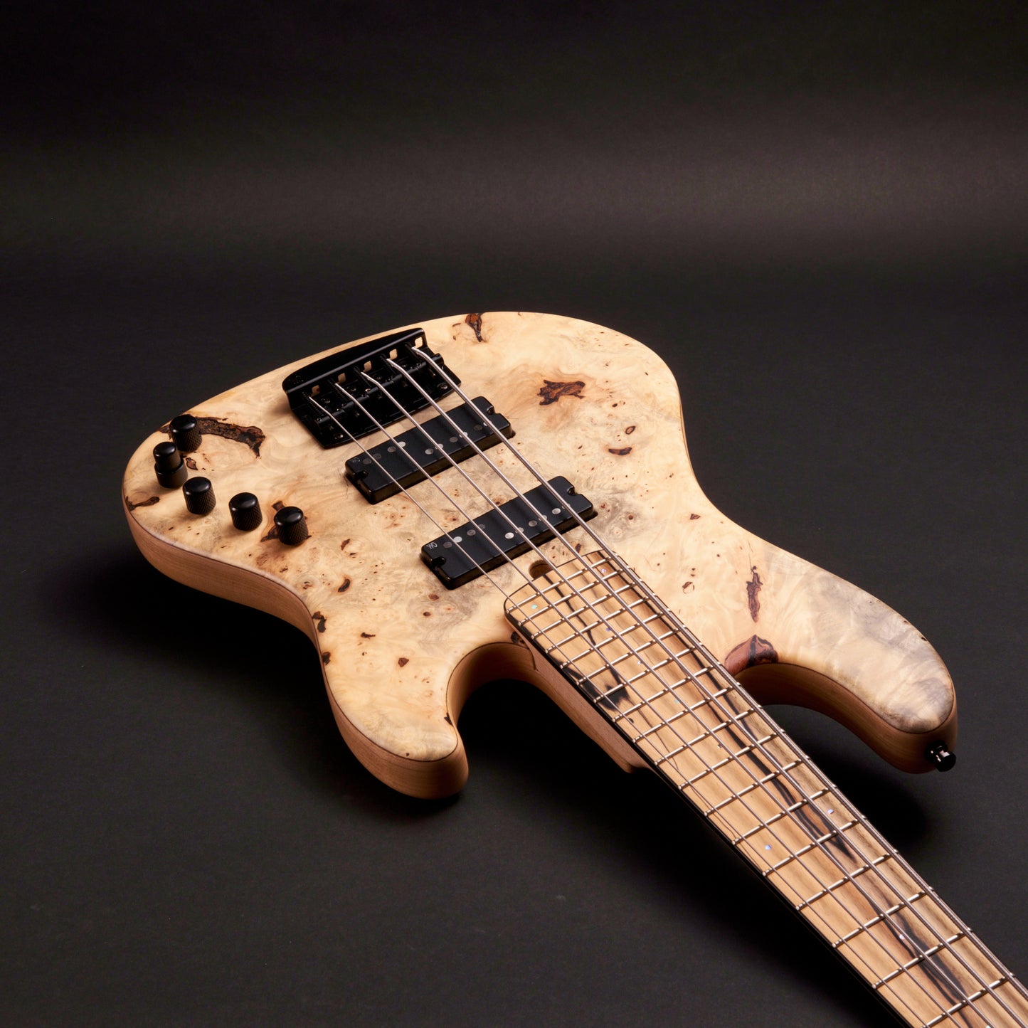 Mayones Jabba Custom BB 5 HH - Trans Natural Satine, Velvetrone Noble 5 soapbar pickups