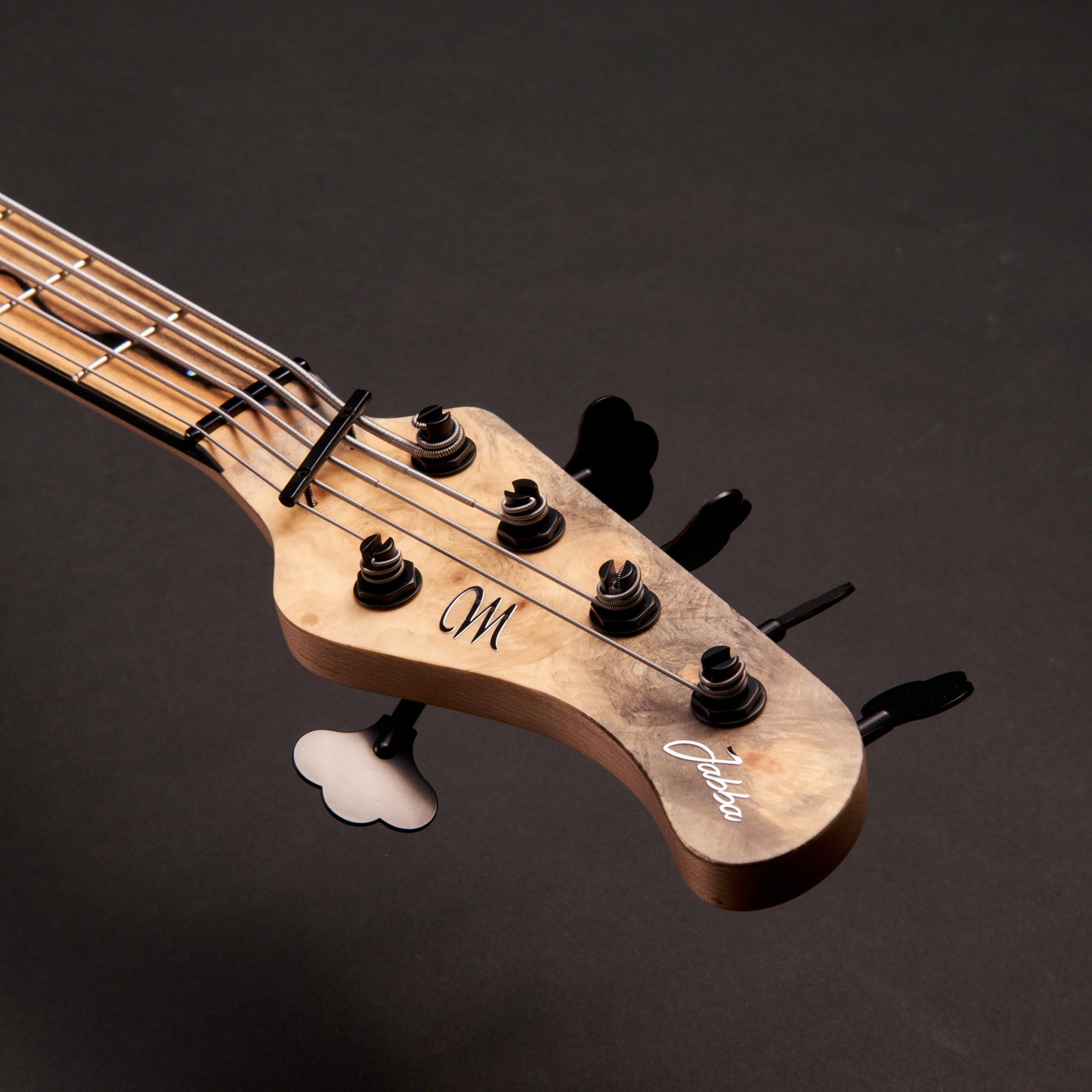 Mayones Jabba Custom BB 5 HH - Trans Natural Satine, Mayones Bigfoot 5-19 bridge in black