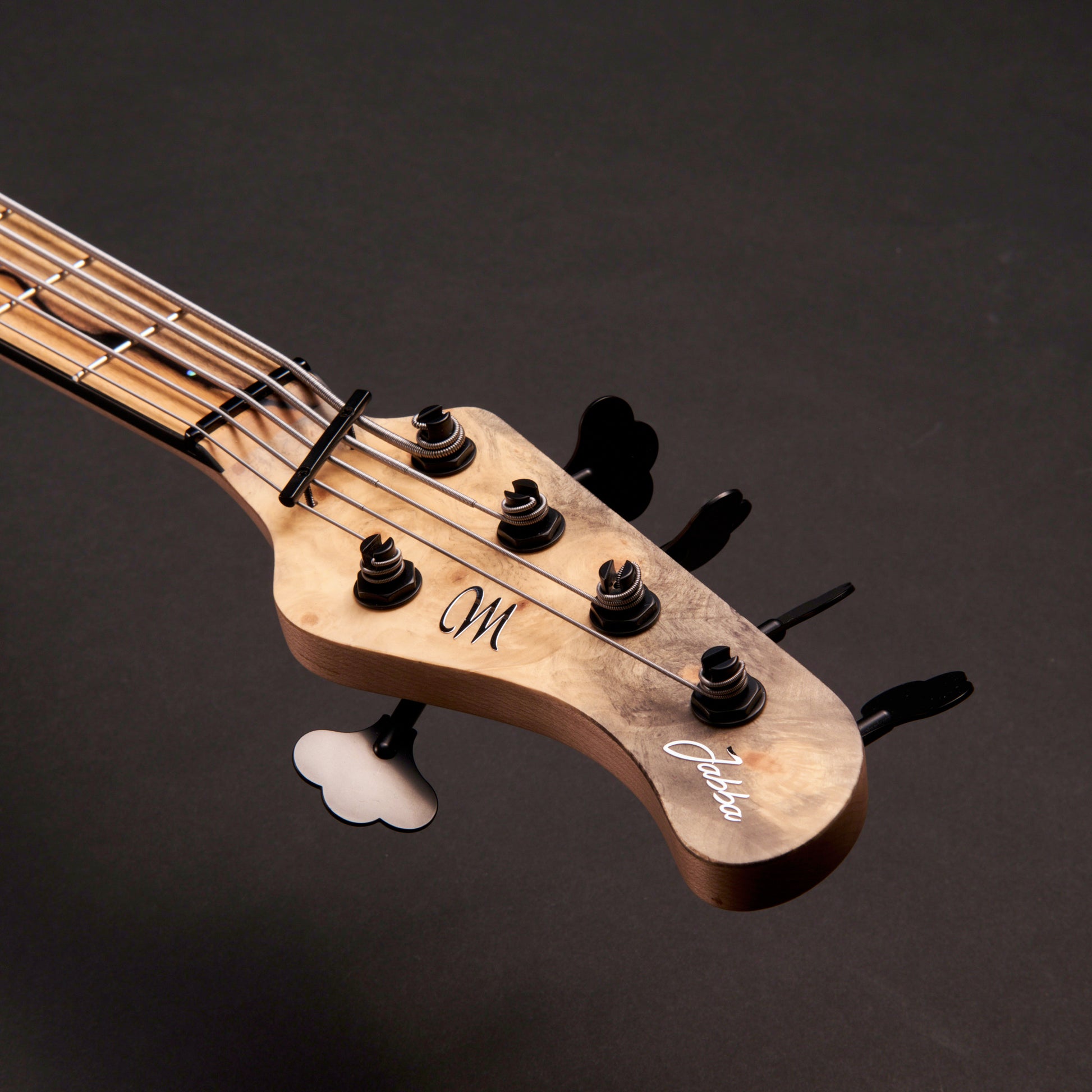 Mayones Jabba Custom BB 5 HH - Trans Natural Satine, Mayones Bigfoot 5-19 bridge in black
