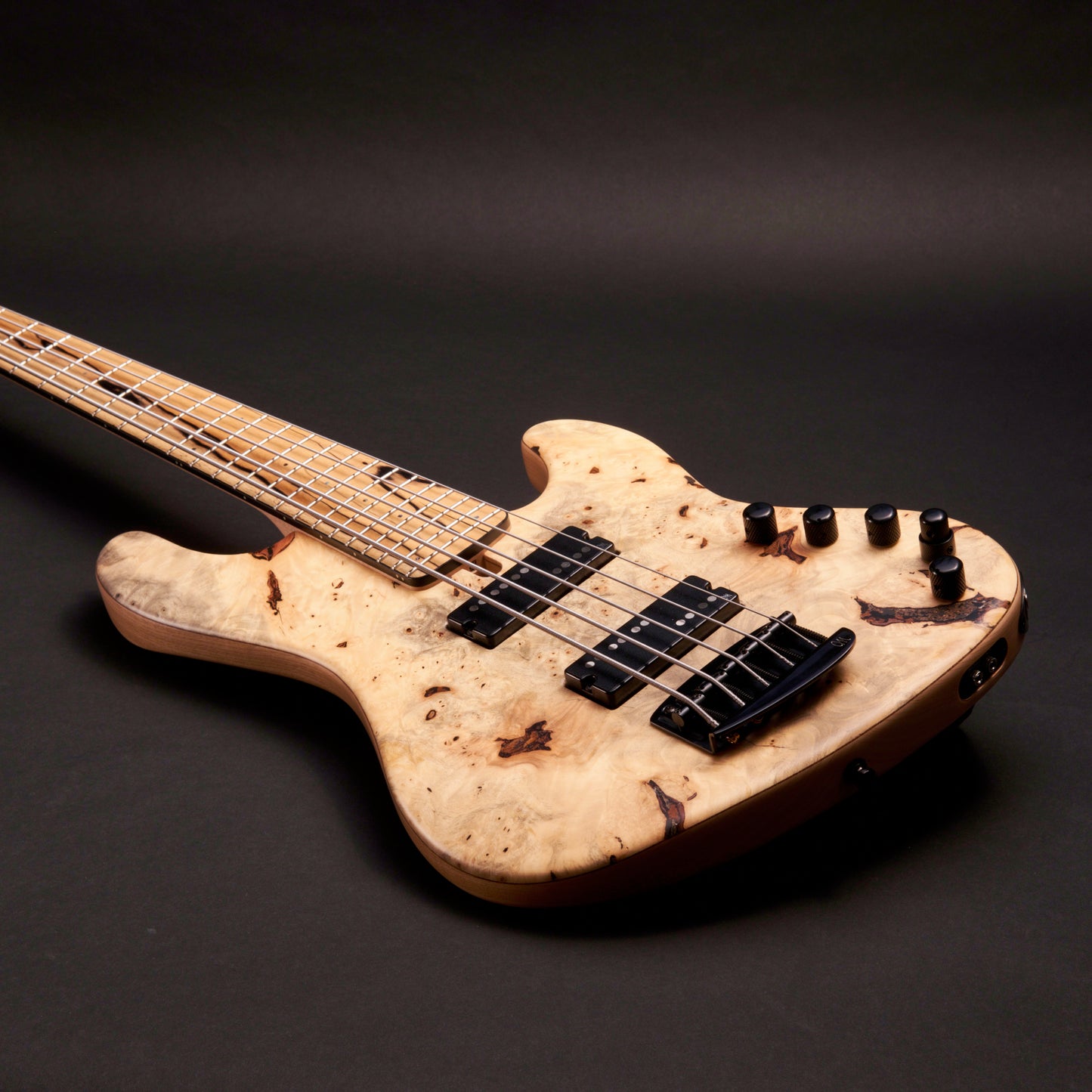 Mayones Jabba Custom BB 5 HH - Trans Natural Satine, 5-string bass at Bass Freaks
