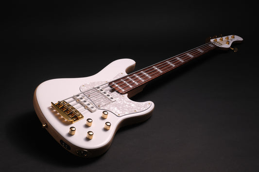Mayones Jabba HF 5 Fretless 2026 - Monolith White