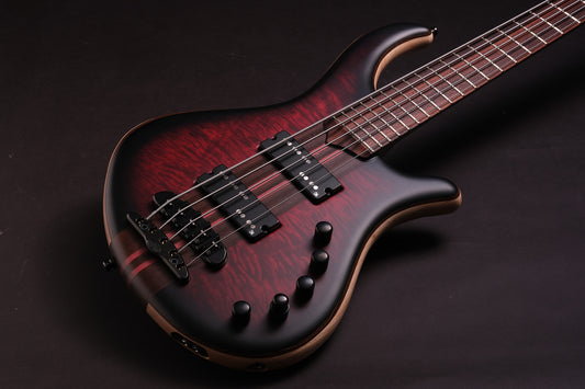 Mayones Patriot 5 - Trans Dirty-Red Burst