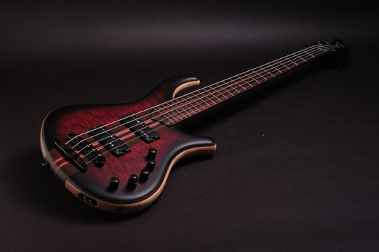 Mayones Patriot 5 - Trans Dirty-Red Burst