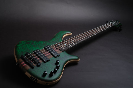 Mayones Patriot 5 Custom - Trans Emerald-Green Satine