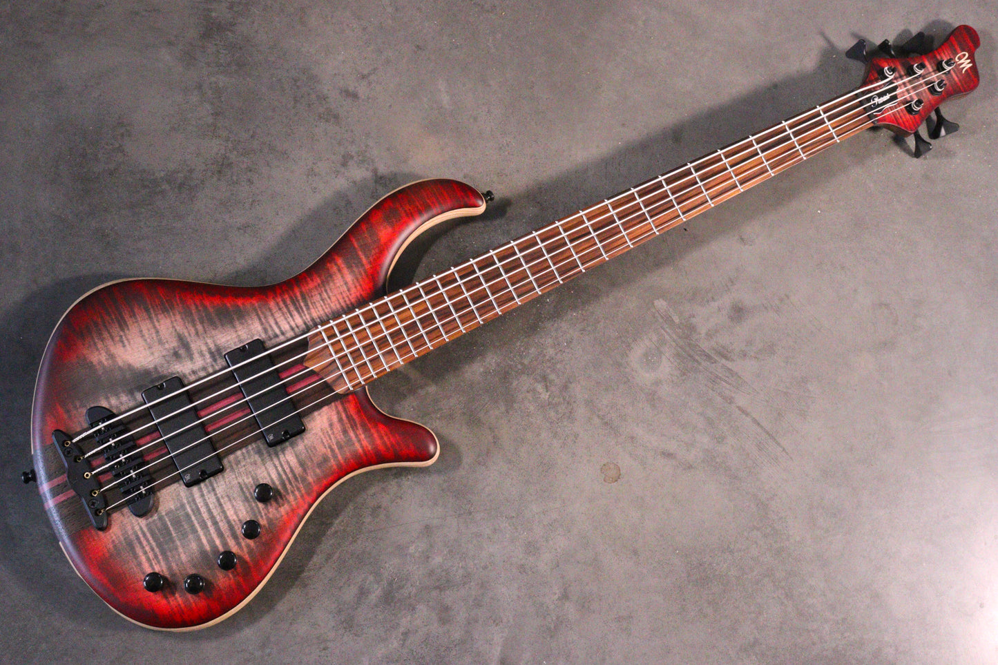 Mayones Guitars Patriot 5 'Transparent Black with Redburst'