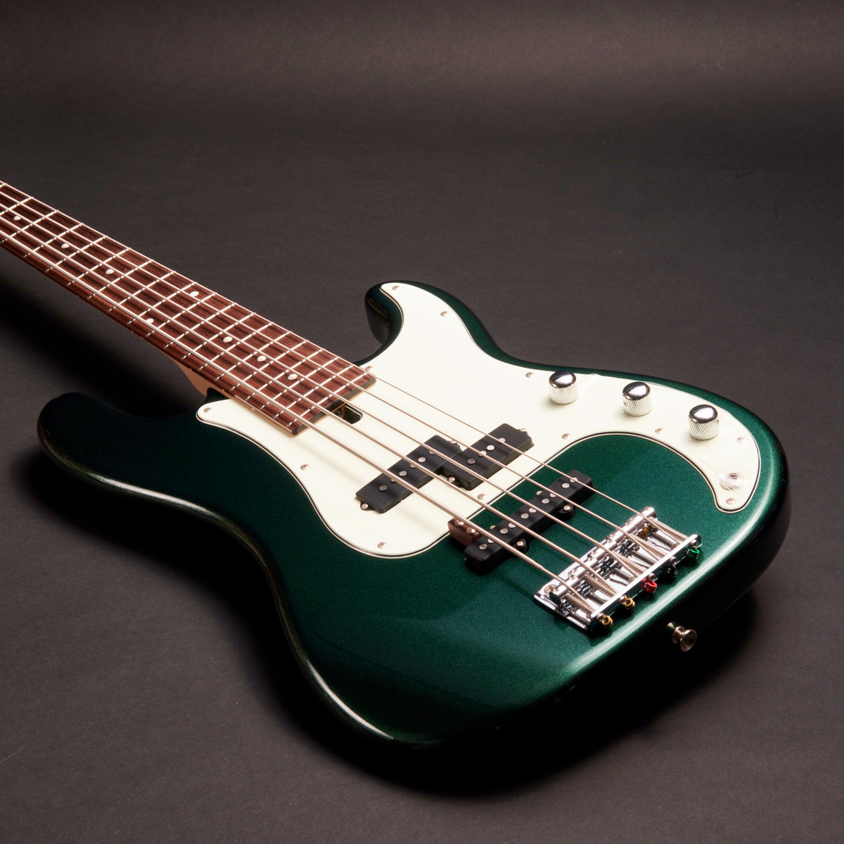 Moon PJ-5 Sutoh Model Sherwood Green 5-string bass at Bass Freaks