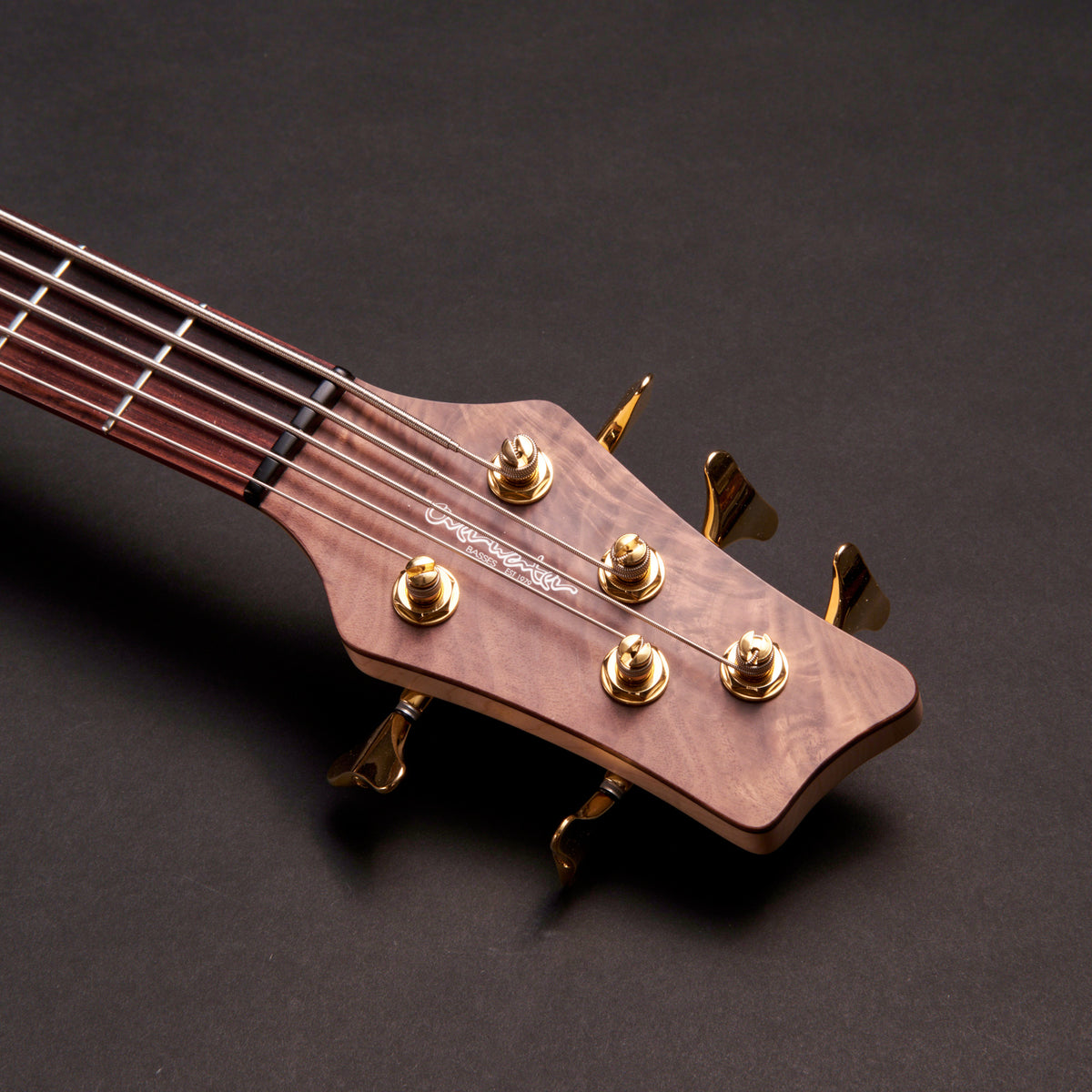 Overwater Progress IV Custom 5 Figured Walnut Natural Satin 5-string bass at Bass Freaks