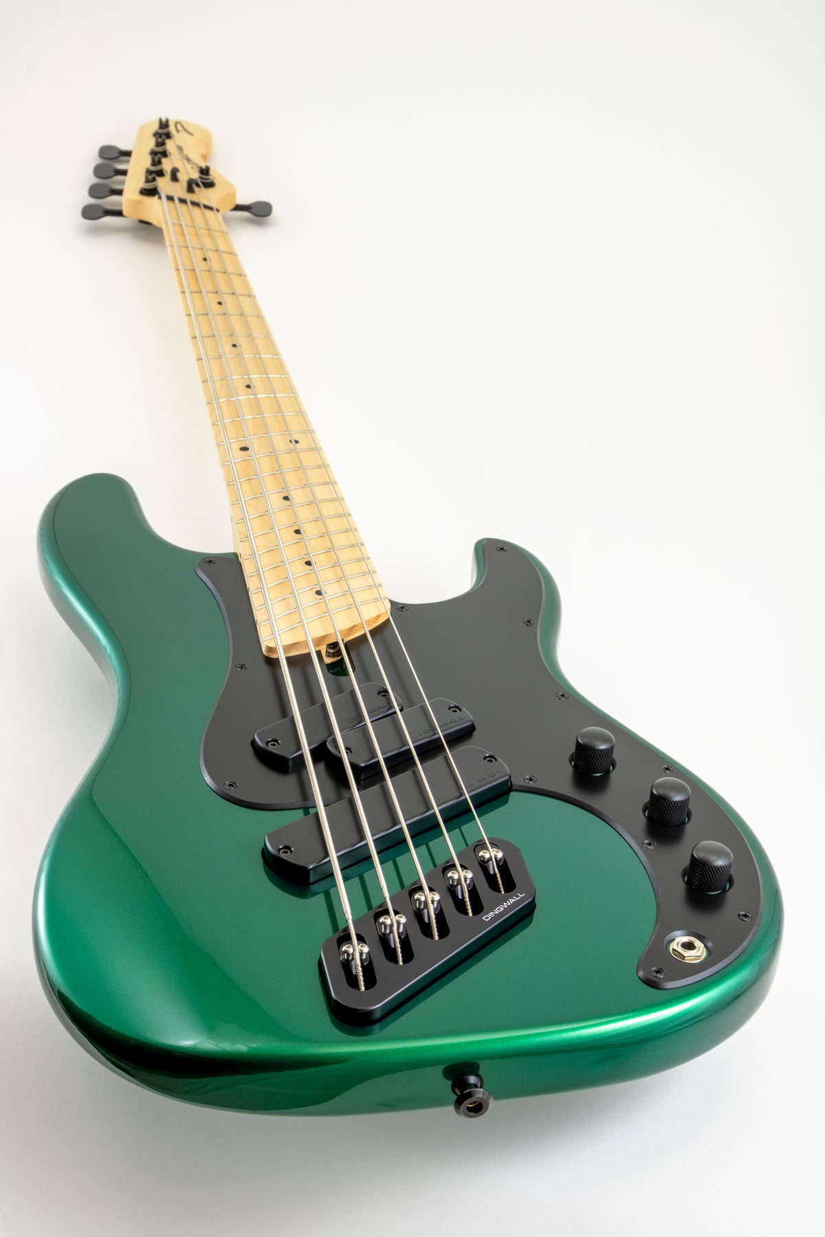 Dingwall SP1 5 Dark Candy Green Maple front - Bass Freaks
