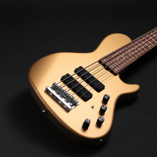 Sadowsky MasterBuilt Singlecut 5 - Solid Firemist Gold Satin