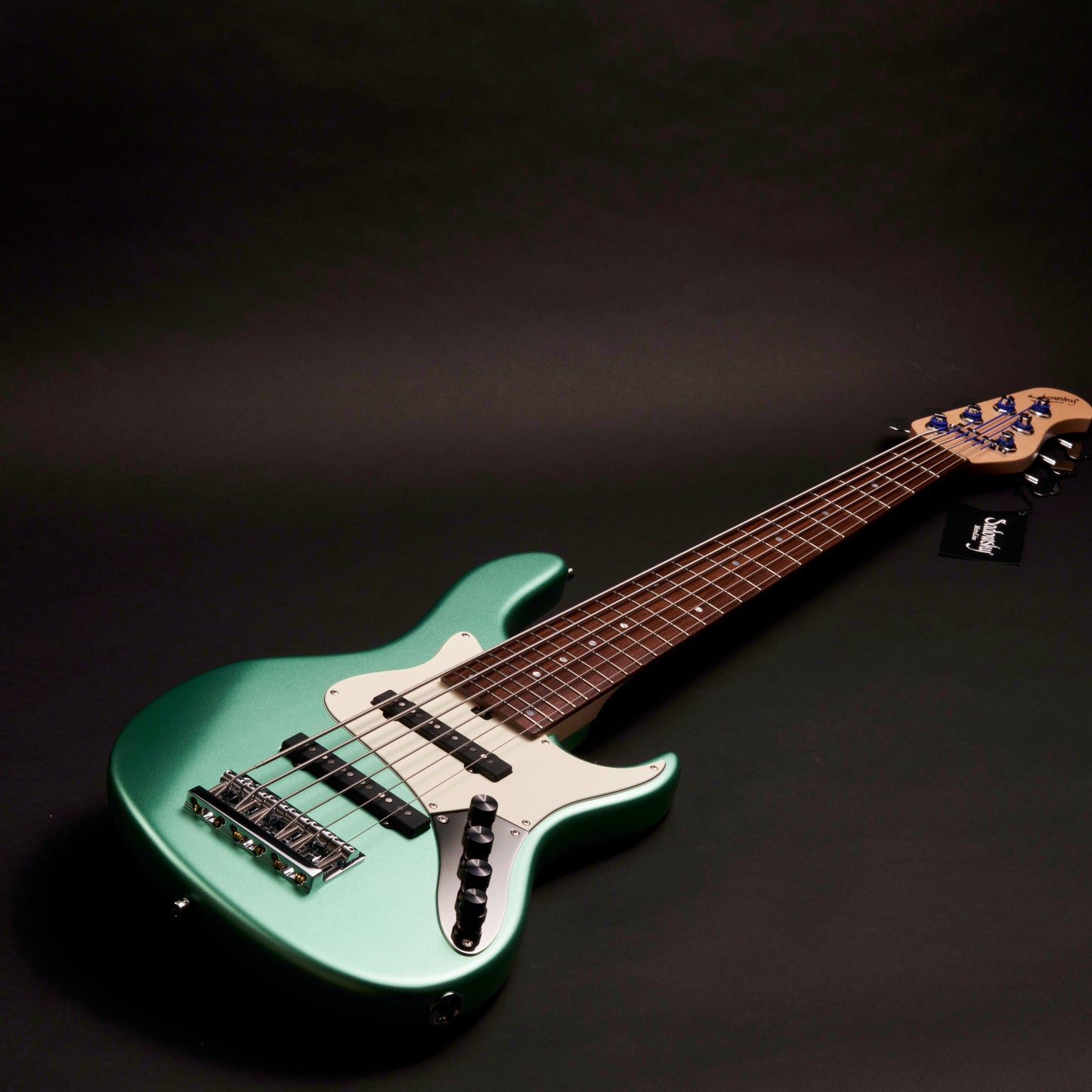 Sadowsky MetroLine 24-Fret Vintage J 6 - Solid Sage Green Metallic Satin