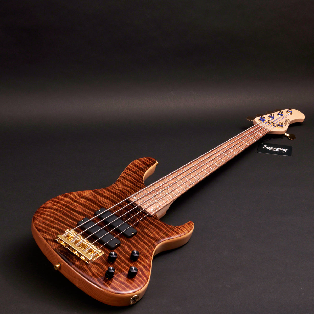 Sadowsky MetroLine Modern 5 24-Fret Special Edition Curly Sinker Redwood 5-string bass at Bass Freaks