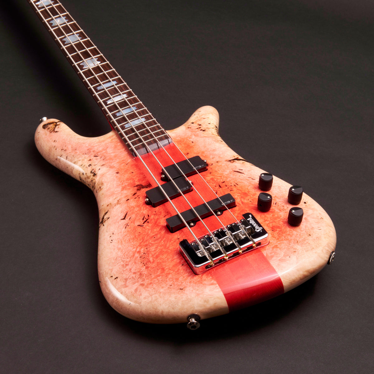 Spector USA NS-2 Neck-Thru Red to White Reverse Burst 4-string bass at Bass Freaks