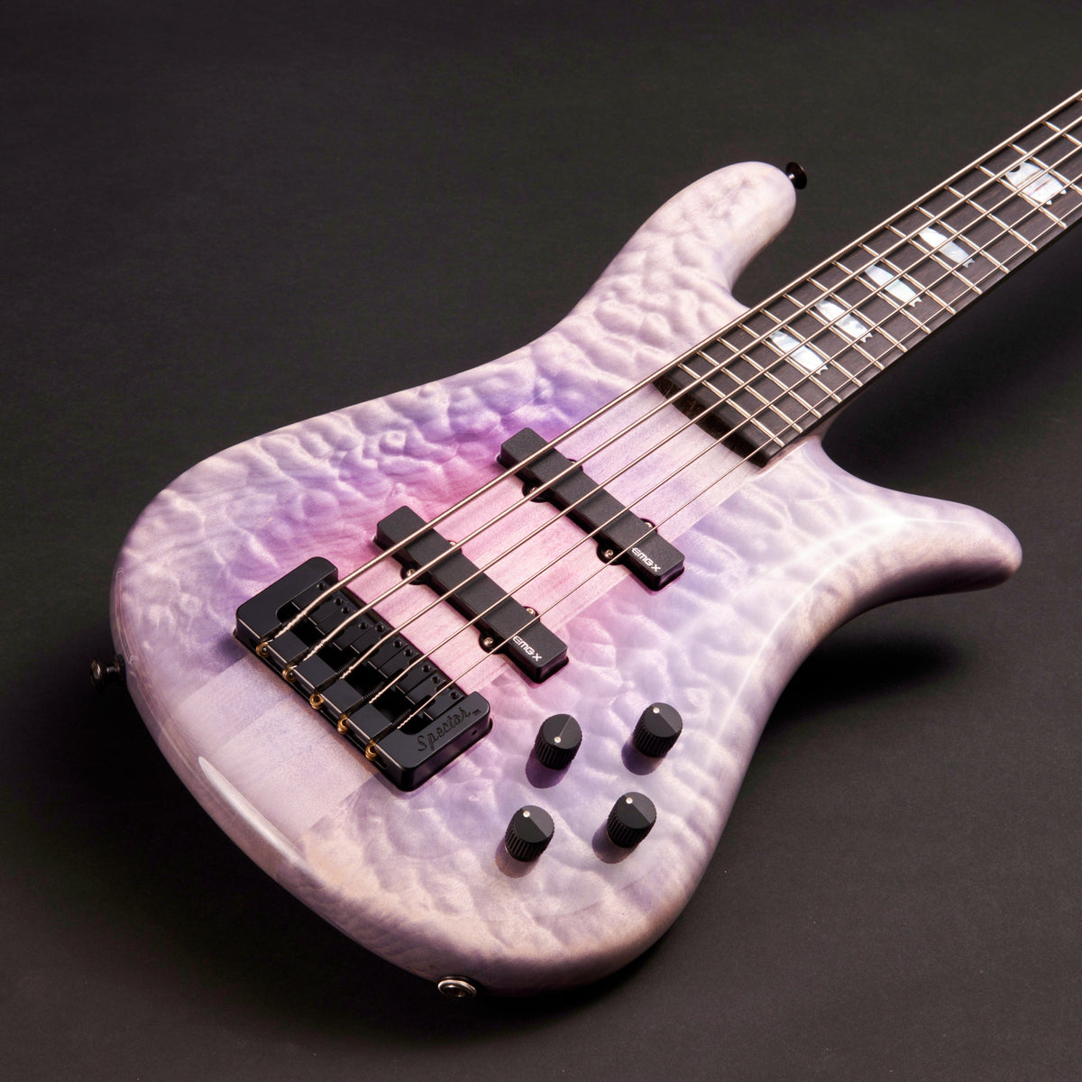 Spector USA NS-5 Neck-Thru Custom Purple Burst 5-string bass at Bass Freaks