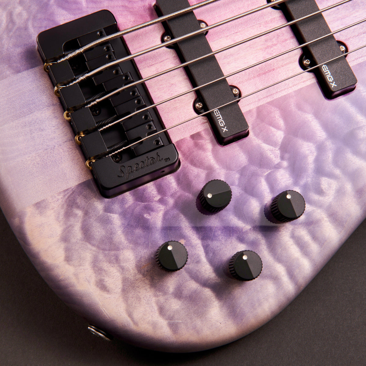 Spector USA NS-5 Neck-Thru Custom Purple Burst 5-string bass at Bass Freaks