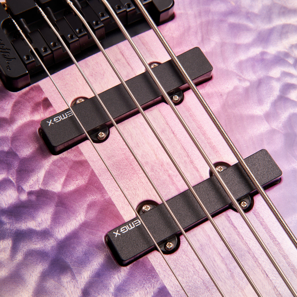 Spector USA NS-5 Neck-Thru Custom Purple Burst 5-string bass at Bass Freaks