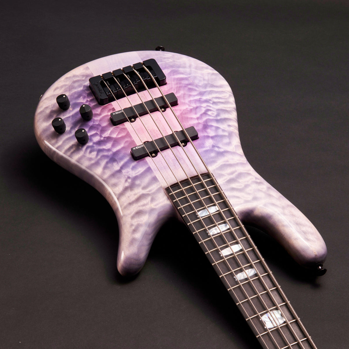 Spector USA NS-5 Neck-Thru Custom Purple Burst 5-string bass at Bass Freaks