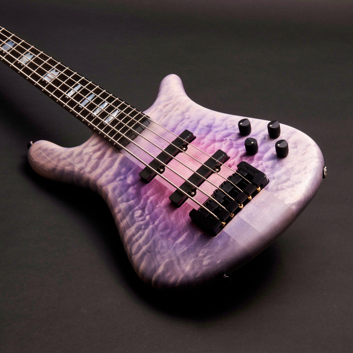 Spector USA NS-5 Neck-Thru Custom Purple Burst 5-string bass at Bass Freaks